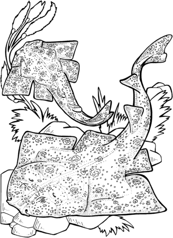 Angel Sharks Coloring Page